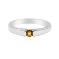 Cognac Scapolite Silver Ring