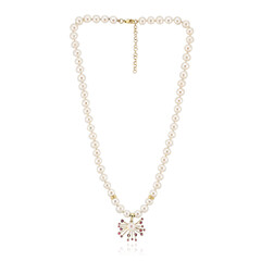9K White Freshwater Pearl Gold Necklace (Michelle Albala)