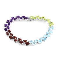 Zambian Amethyst Silver Bracelet