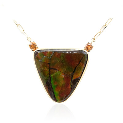 14K Ammolite Gold Necklace (de Melo)