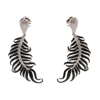 Black Spinel Silver Earrings (Dallas Prince Designs)