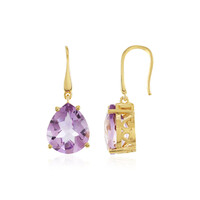 Rose de France Amethyst Silver Earrings