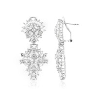 White Topaz Silver Earrings