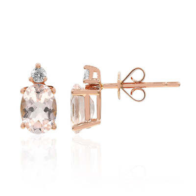 14K AAA Morganite Gold Earrings (CIRARI)