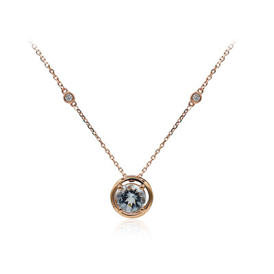 14K AAA Brazilian Aquamarine Gold Necklace (CIRARI)