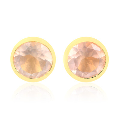 Rose Quartz Silver Earrings