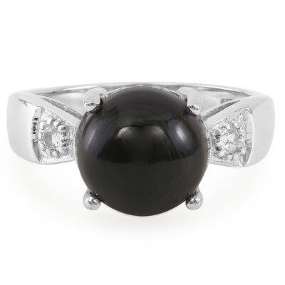 Psilomelane Silver Ring