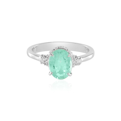 Colombian Emerald Silver Ring
