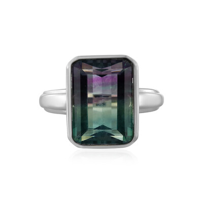 Bi Colour Fluorite Silver Ring
