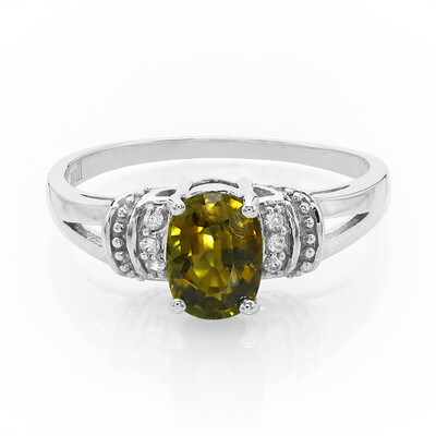 Cuprian Tourmaline Silver Ring