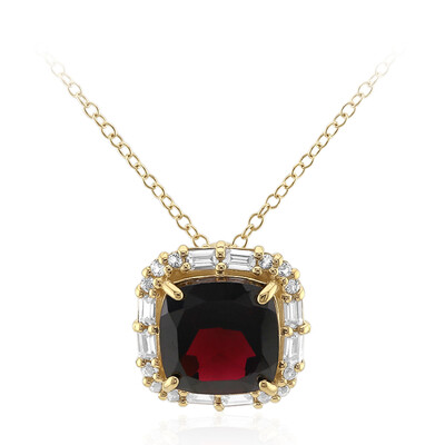 Indian Garnet Silver Necklace