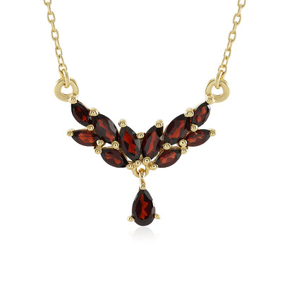 Mozambique Garnet Silver Necklace