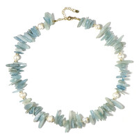 Brazilian Aquamarine Silver Necklace (Riya)