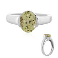 Canary Kunzite Silver Ring