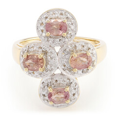18K Unheated Padparadscha Sapphire Gold Ring (AMAYANI)