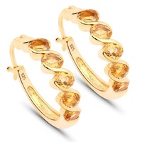 Madeira Citrine Silver Earrings