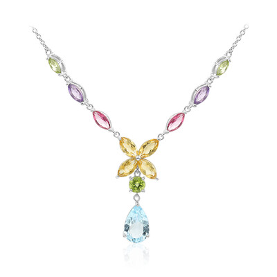 Sky Blue Topaz Silver Necklace