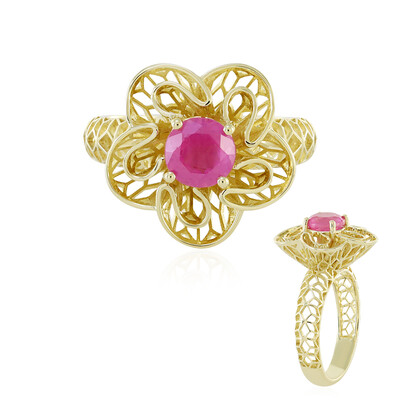 9K Madagascar Pink Sapphire Gold Ring (Ornaments by de Melo)