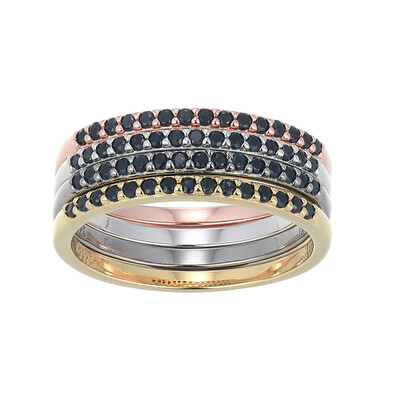 Black Sapphire Silver Ring