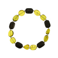 Colombian green Amber Silver Bracelet