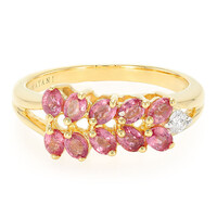 18K Unheated Padparadscha Sapphire Gold Ring (AMAYANI)