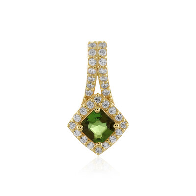 Nigerian Neon Tourmaline Silver Pendant