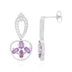 Mozambique Sapphire Silver Earrings