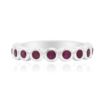 Burmese Ruby Silver Ring