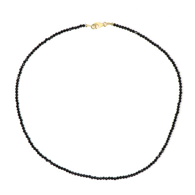 Black Spinel Silver Necklace