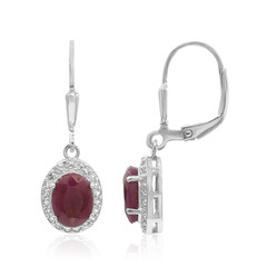 Ruby Silver Earrings