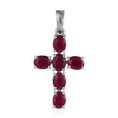 Kenyan Ruby Silver Pendant