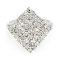 Chocolate Diamond Silver Ring