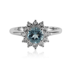 Sky Blue Topaz Silver Ring