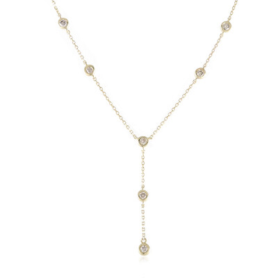 9K Flawless (G) Diamond Gold Necklace (de Melo)