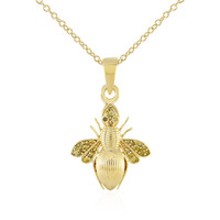 I3 Yellow Diamond Silver Necklace