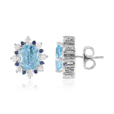 Sky Blue Topaz Silver Earrings (Dallas Prince Designs)