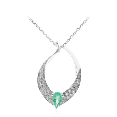 14K AAA Zambian Emerald Gold Necklace (CIRARI)
