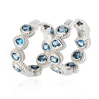 London Blue Topaz Silver Earrings (Dallas Prince Designs)