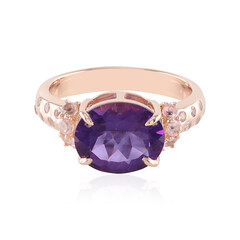Siberian Amethyst Silver Ring (Adela Silber)