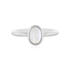 Rainbow Moonstone Silver Ring