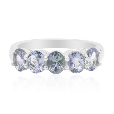 Unheated Tanzanite Silver Ring