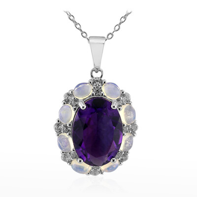 Zambian Amethyst Silver Necklace