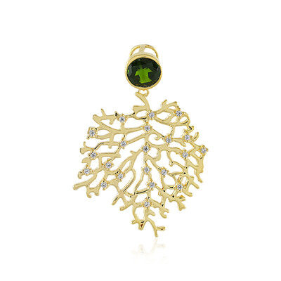 Russian Diopside Silver Pendant