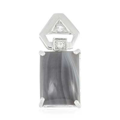Botswana Agate Silver Pendant