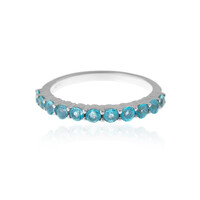 Blue Apatite Silver Ring