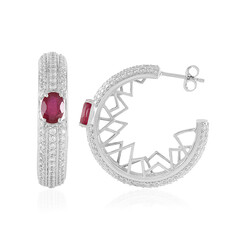 Madagascar Ruby Silver Earrings (de Melo)