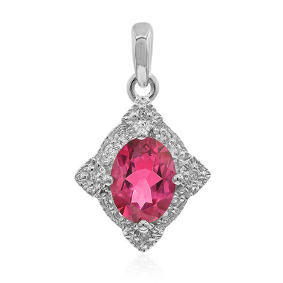 Pink Topaz Silver Pendant