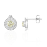 Lemon Apatite Silver Earrings