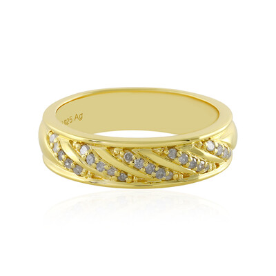 I4 (J) Diamond Silver Ring