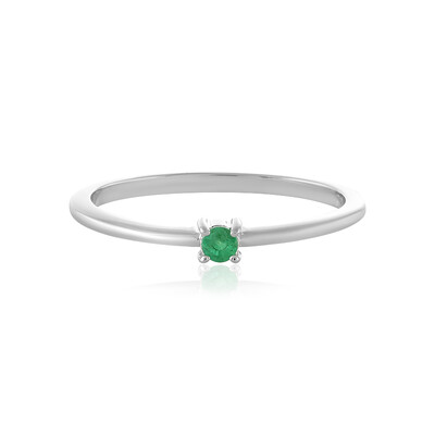 Colombian Emerald Silver Ring
